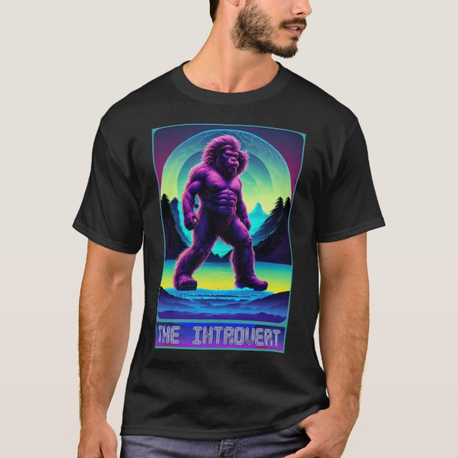 Tarot Card Bigfoot - The Introvert - Yeti Bigfoot T-Shirt (Vorderseite)
