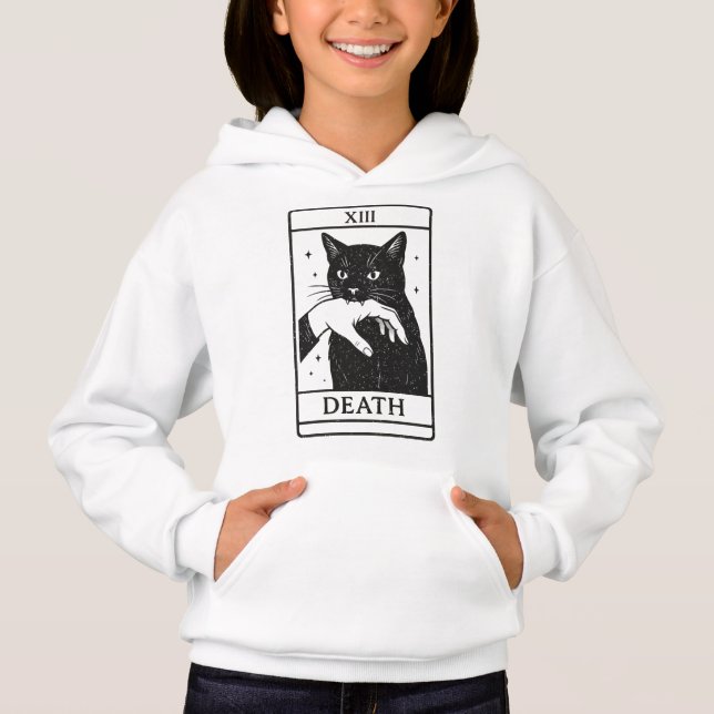Tarot Card Black Cat Shirt – Tarot Death Tee, Witc (Vorderseite)