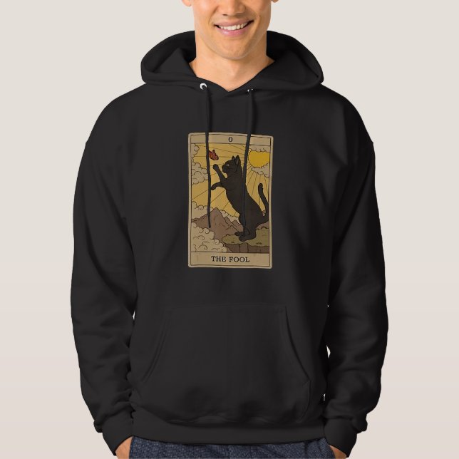 Tarot Card Cat  The Fool Hoodie (Vorderseite)