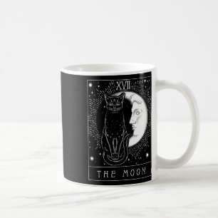Tarot Card Crescent Moon und Cat Graphic Kaffeetasse