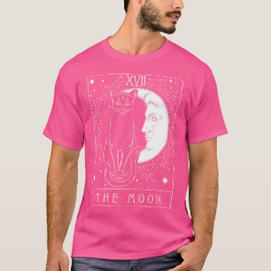 Tarot Card Crescent Moon und Cat Graphic T-Shirt