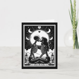 Tarot Card Das Liebesskelett erhält Halloween Karte