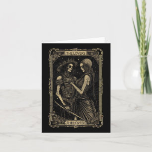 Tarot Card Das Liebesskelett Goth Skull Hallowee Karte