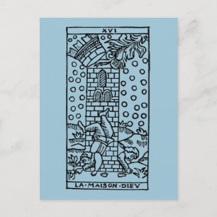 Tarot Card: Das Madhouse Postkarte