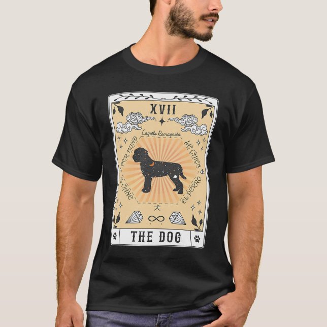 Tarot Card Der Hund Lagotto Romagnolo Celestie Wel T-Shirt (Vorderseite)