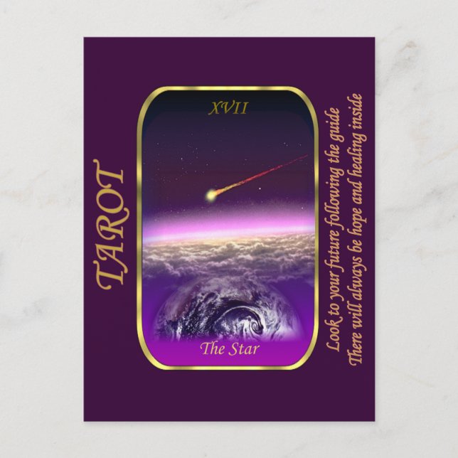 Tarot Card - Der Star Postkarte (Vorderseite)