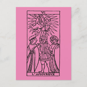 Tarot Card: Die Liebhaber Postkarte