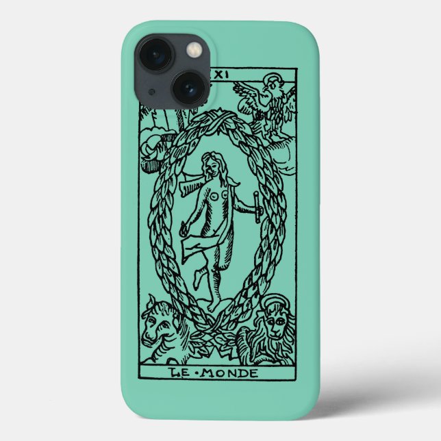 Tarot Card: Die Welt Case-Mate iPhone Hülle (Rückseite)