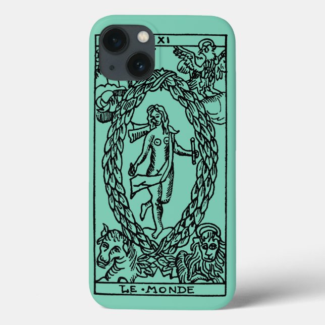 Tarot Card: Die Welt Case-Mate iPhone Hülle (Rückseite)