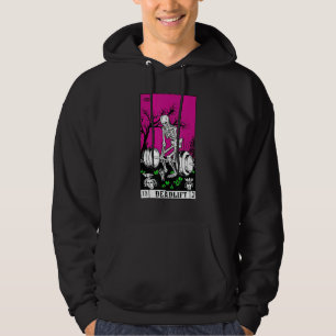Tarot Card Funny Gym Deadlifts Workout Occult Lese Hoodie
