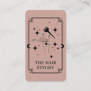 Tarot Card Hair Stylist Celestial Business Card Visitenkarte