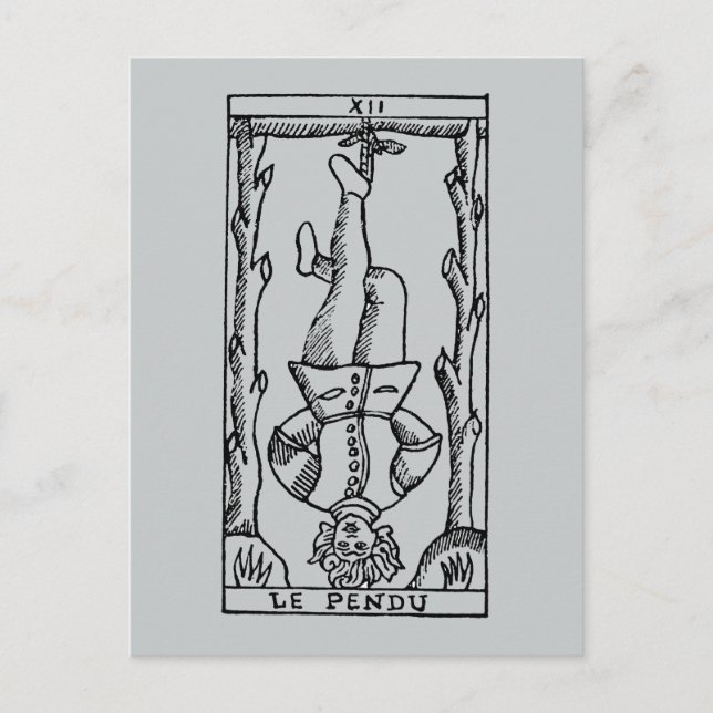 Tarot Card: Hanged Man Postkarte (Vorderseite)