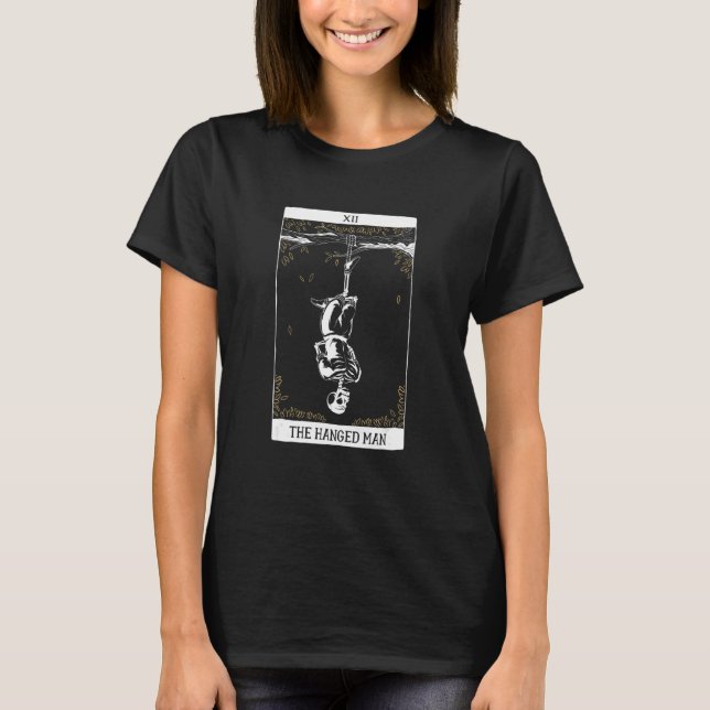 Tarot Card - Hanged Man - Skull, Skeleton T-Shirt (Vorderseite)