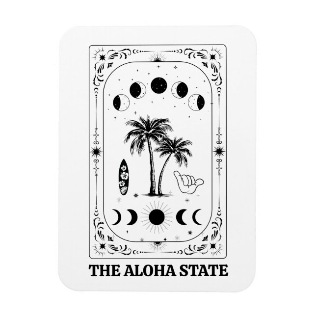 Tarot Card Hawaii Aloha Staat Celestial Souvenir Magnet (Vertikal)