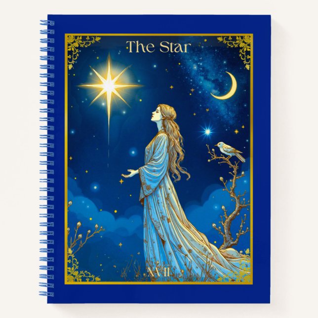 Tarot Card Illustration, Der Star Notizbuch (Vorderseite)