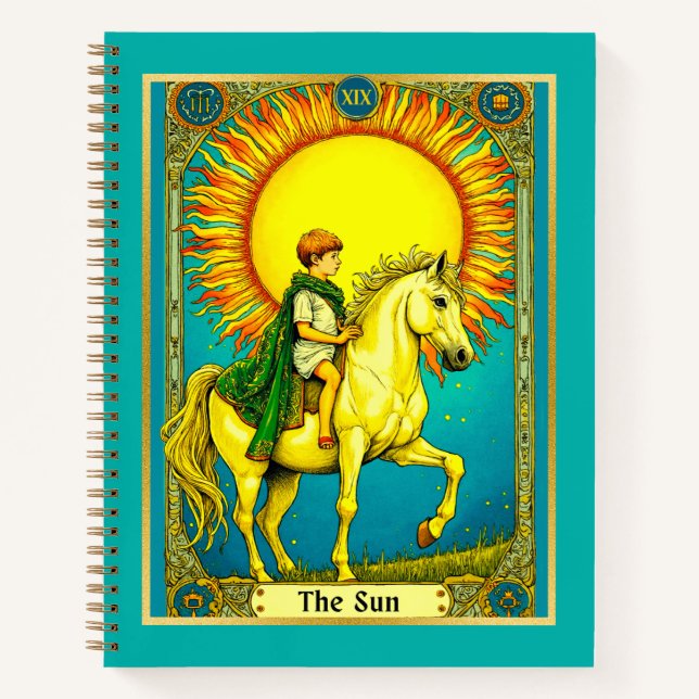 Tarot Card Illustration, Sun Journal Notizbuch (Vorderseite)