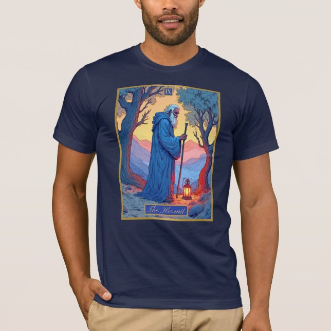 Tarot Card Illustration, The Hermit T-Shirt (Vorderseite)