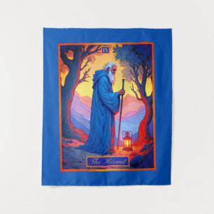 Tarot Card Illustration, The Hermit Wandteppich
