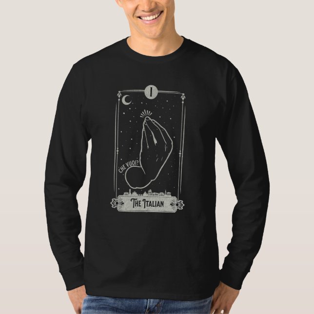 Tarot Card  Italian Hand Gesture Occult Reading Re T-Shirt (Vorderseite)