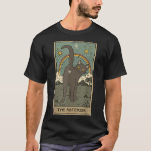 Tarot Card Katze Asterisk kosmische Grafik T-Shirt