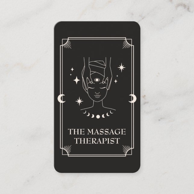 Tarot Card Massage Therapeutin Visitenkarte (Vorderseite)