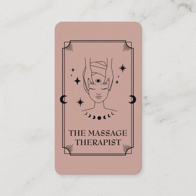 Tarot Card Massage Therapeutin Visitenkarte (Vorderseite)