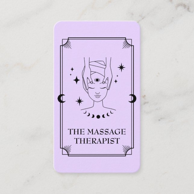 Tarot Card Massage Therapeutin Visitenkarte (Vorderseite)