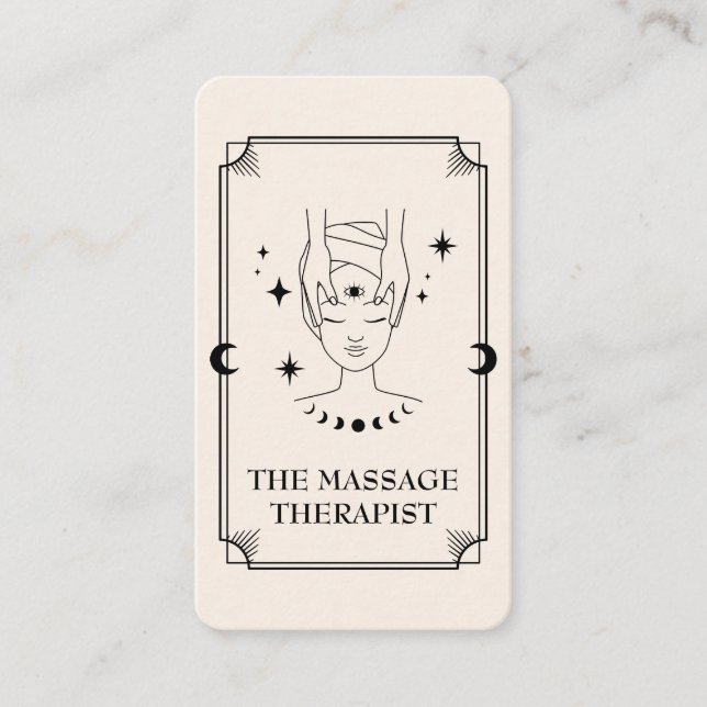 Tarot Card Massage Therapeutin Visitenkarte (Vorderseite)