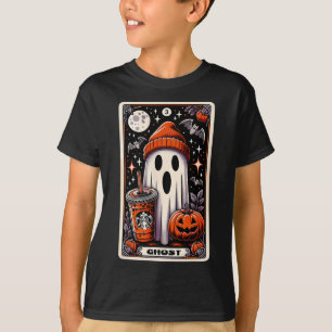 Tarot Card Niedlich Ghost Spooky Saison Kürbislate T-Shirt