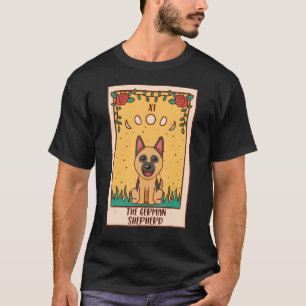Tarot Card Occult Magic Occultism Dog German Sheph T-Shirt