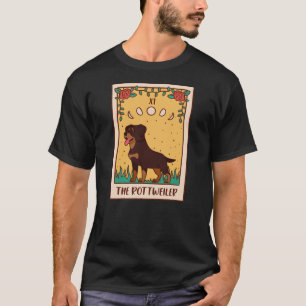 Tarot Card Occult Magic Occultism Dog Rottweiler T-Shirt