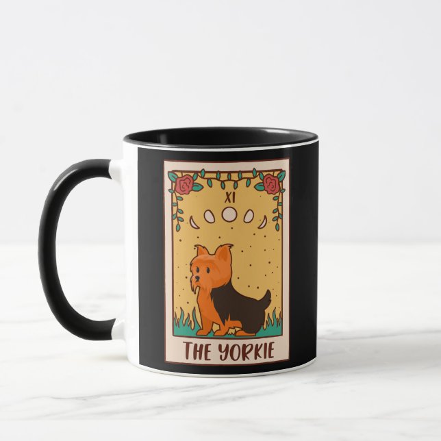 Tarot Card Occult Magic Occultism Dog Yorkie  Tasse (Links)