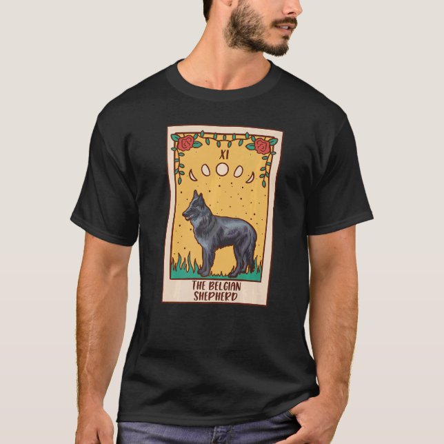 Tarot Card Occult Magic Occultism Hunde Belgische  T-Shirt (Vorderseite)