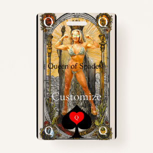 Tarot Card Queen of Spades Thunder_Cove Ausweis