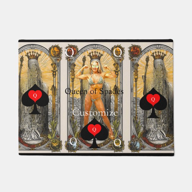 Tarot Card Queen of Spades Thunder_Cove Fußmatte (Vorderseite)