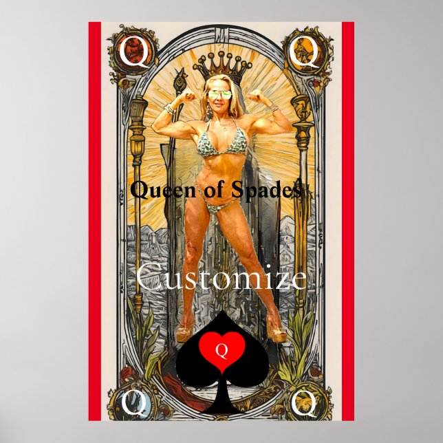 Tarot Card Queen of Spades Thunder_Cove Poster (Vorne)