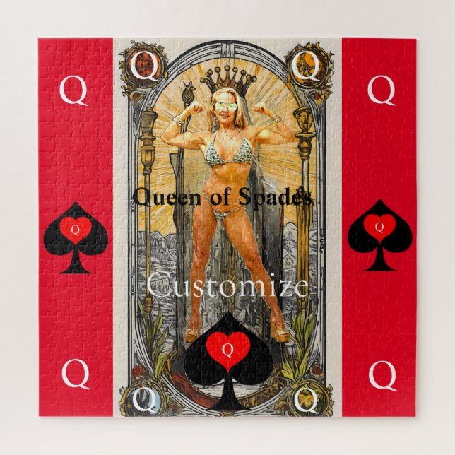 Tarot Card Queen of Spades Thunder_Cove Puzzle (Vertikal)