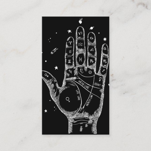Tarot Card Reader Psychische Palme Lesen Visitenkarte (Vorderseite)