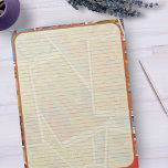 Tarot Card Retro Orange Border Lined Stationery Notizblock<br><div class="desc">A beautiful pad of lined standard size letter 8.5 x 11 stationery paper - each page with a retro Tarot Cards Theme Background Orange Lines and Border.</div>