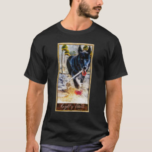 Tarot Card Ritter von Schwertern und Hund kosmisch T-Shirt