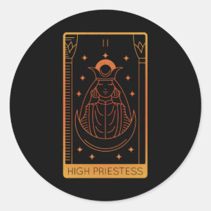 Tarot-Card-Shirts für Frauen beschneiden das hohe Runder Aufkleber