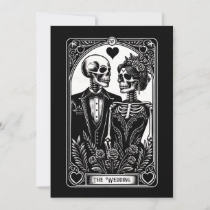 Tarot Card Skeleton Couple Die Einladung zur Hochz
