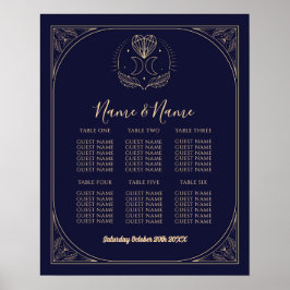 Tarot Card Tabelle 6 Sitzplan Hochzeitssternmond Poster