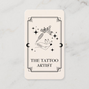 Tarot Card Tattoo Artist Celestist Business Card Visitenkarte