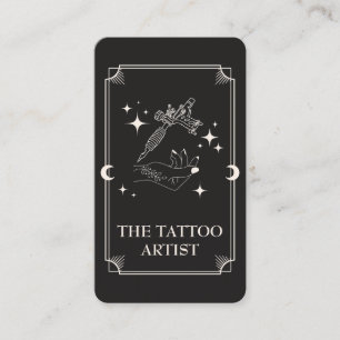 Tarot Card Tattoo Artist Celestist Business Card Visitenkarte