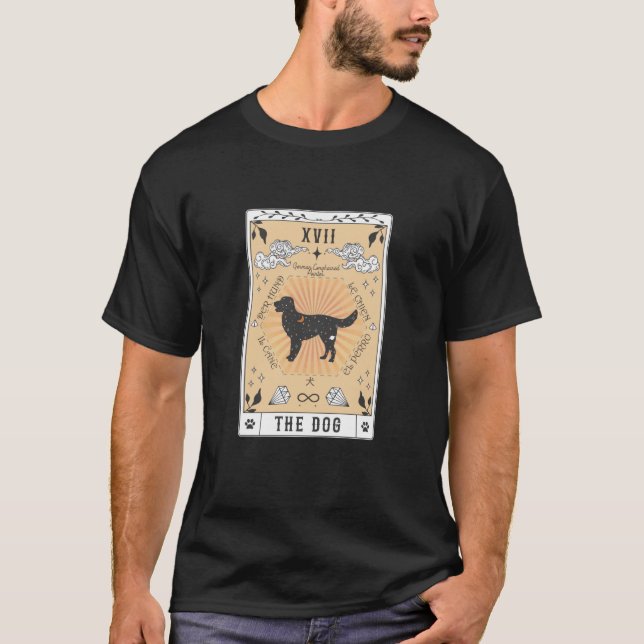 Tarot Card The Dog German Longhaired Pointer Galax T-Shirt (Vorderseite)