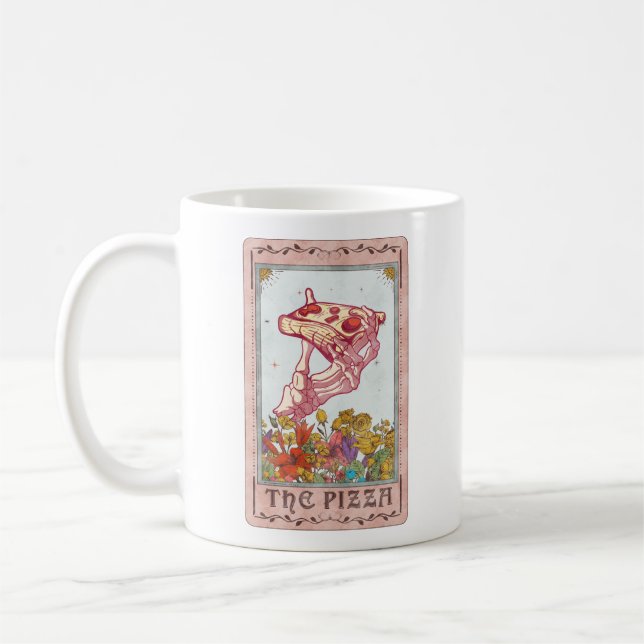Tarot Card The Pizza Funny Tarot Skeletton Tarot Kaffeetasse (Links)