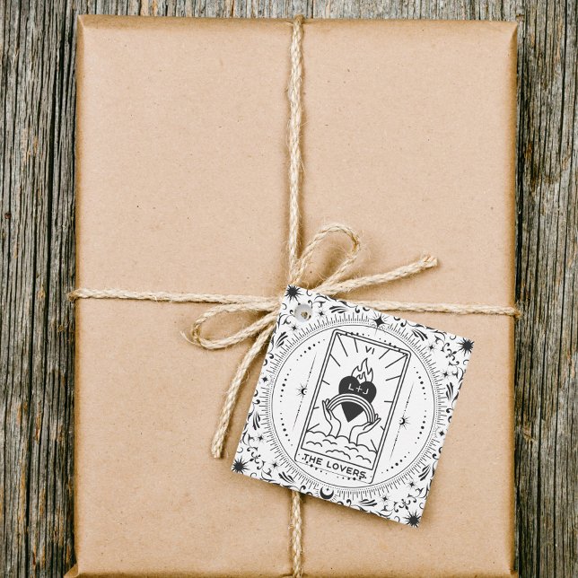 Tarot Cards | BRAUTPARTY | Hochzeit | Modern B+W Geschenkanhänger (Von Creator hochgeladen)