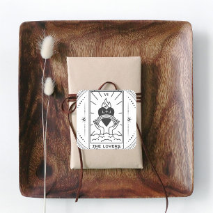 Tarot Cards   BRAUTPARTY   Hochzeit   Modern B+W Quadratischer Aufkleber