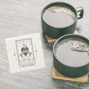 Tarot Cards   BRAUTPARTY   Hochzeit   Modern B+W Steinuntersetzer